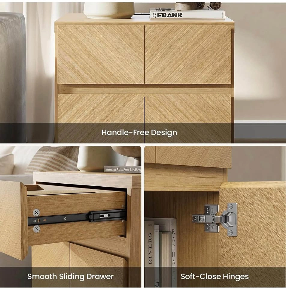 23.5" Tall Modern Nightstand, Wood Bedside Table with Drawer - photo 4