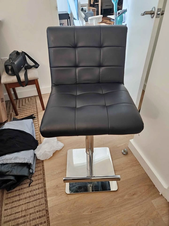 Leather bar stools