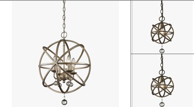 Berdina 4 - Globe Chandelier and 2 Single Pendant