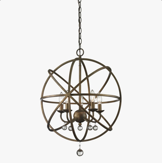 Berdina 5-Light Steel Dimmable Globe Chandelier