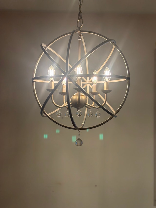 Berdina 5-Light Steel Dimmable Globe Chandelier - photo 4