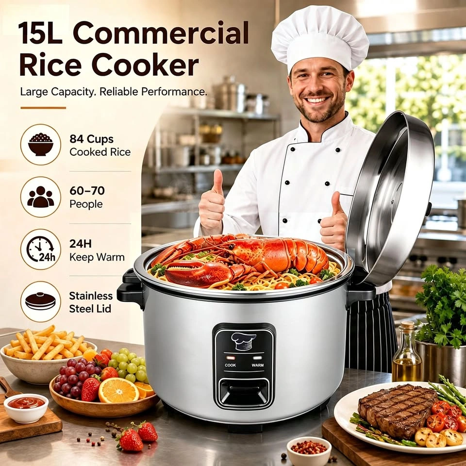 BRAND NEW 15L Commercial Rice Cooker 84 Cups