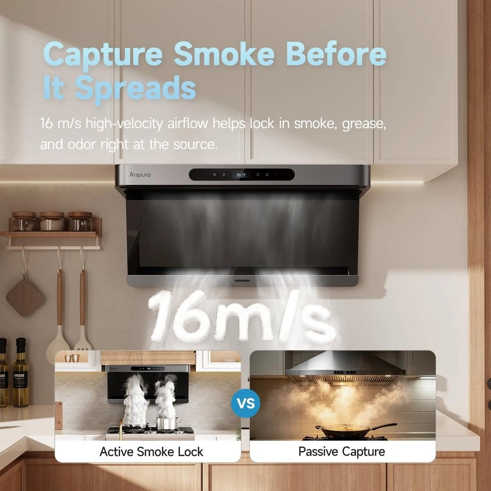 Brand New Arspura F1 30-inch High-Speed Wall-Mount Range Hood - photo 2