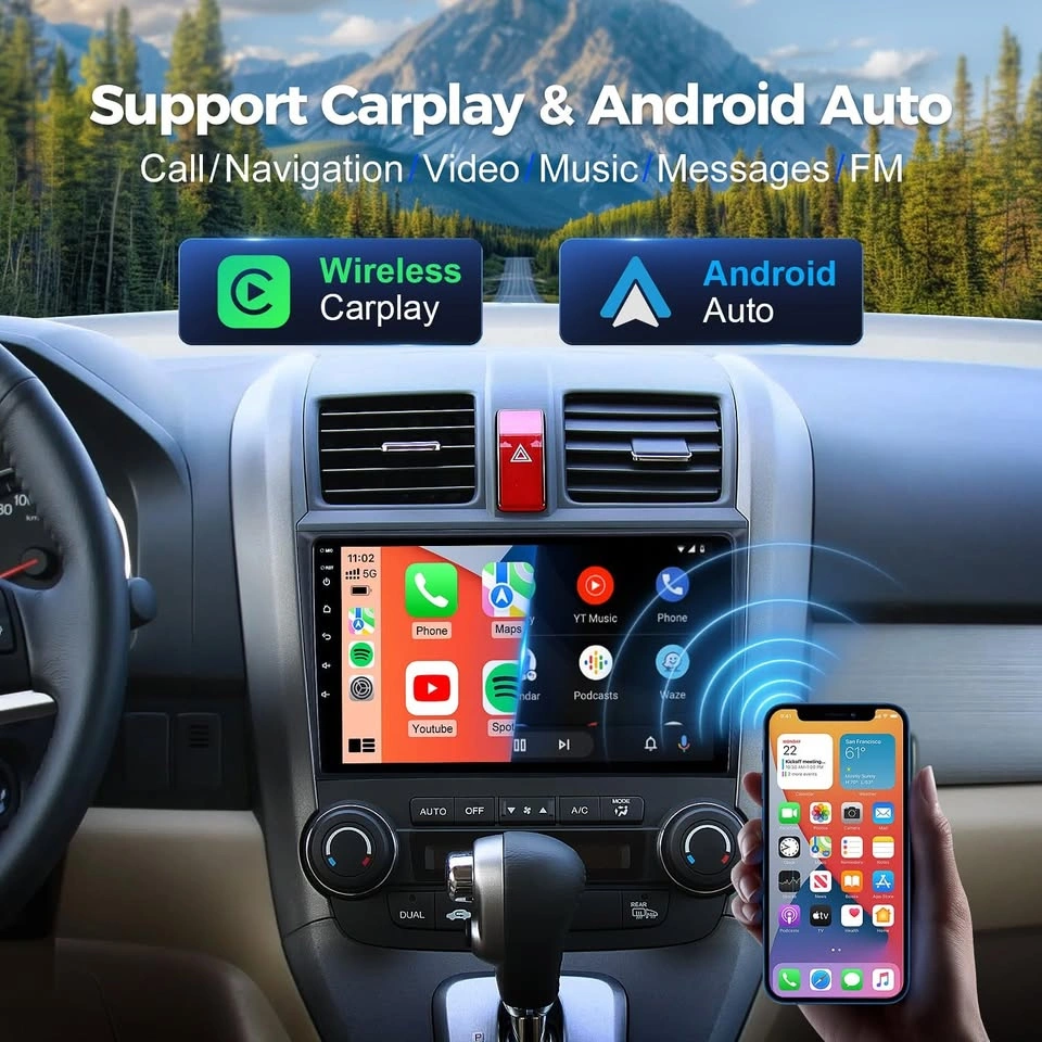 NEW IN BOX Car Stereo for Honda CR-V 2007-2011, Wireless CarPlay - photo 2