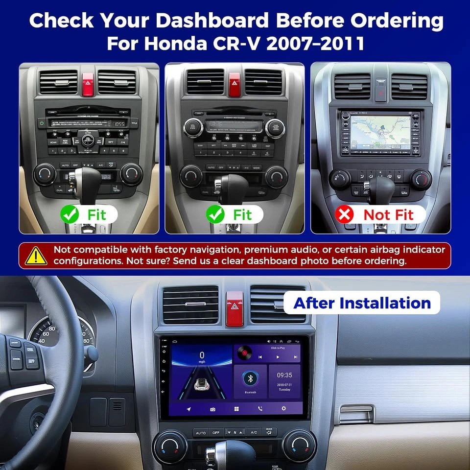 NEW IN BOX Car Stereo for Honda CR-V 2007-2011, Wireless CarPlay - photo 3