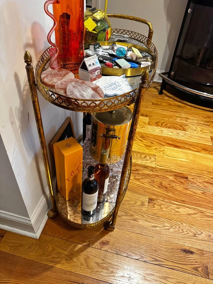 Gold bar cart