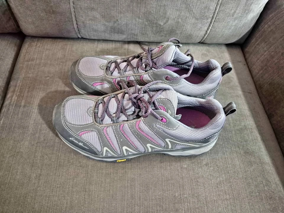 Eddie Bauer Gray Purple Hiking Shoes size 11