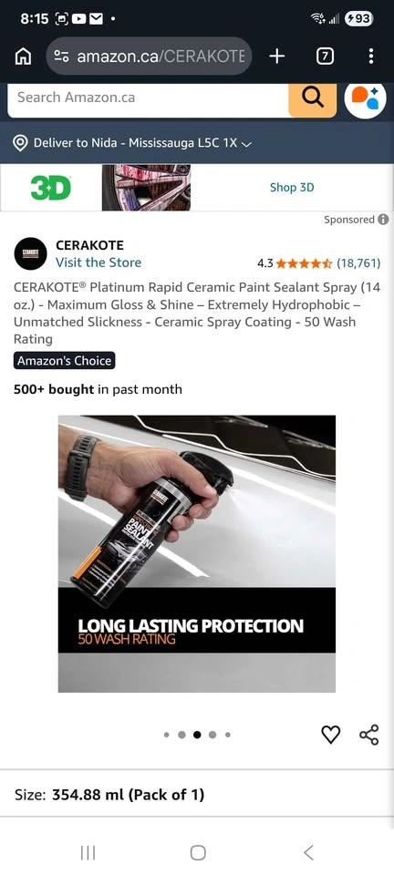 Platinum Rapid Ceramic Paint Sealant Spray - photo 2