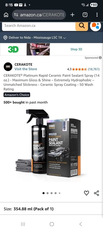 Platinum Rapid Ceramic Paint Sealant Spray - photo 4