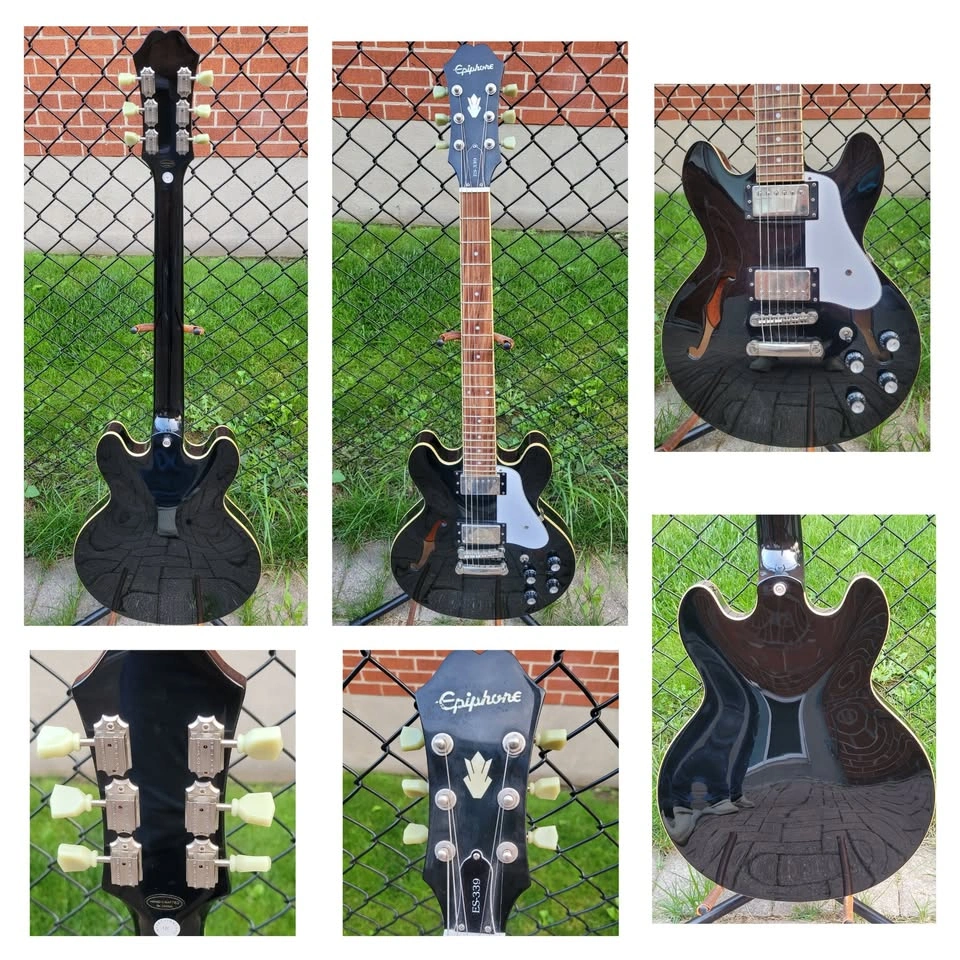 $500 Epiphone ES-339 Semi-hollow Electric Guitar - Ebony - photo 2