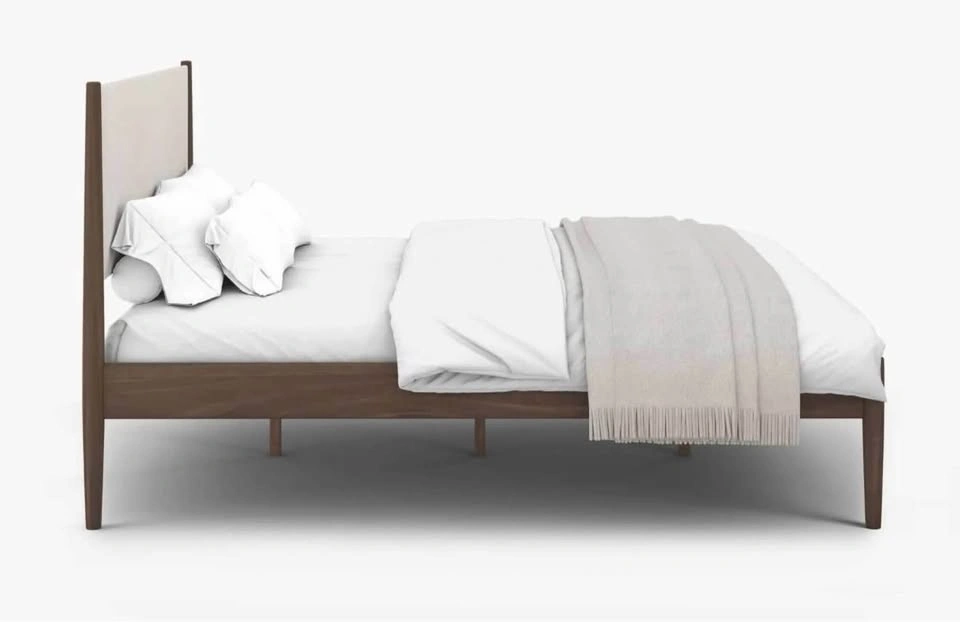 Leesa Solace Platform Bed, Walnut, King, Like New - photo 2
