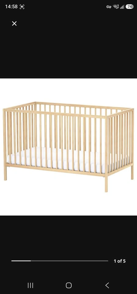 Sniglar Crib / Convertible Toddler Bed with Mattress - photo 2