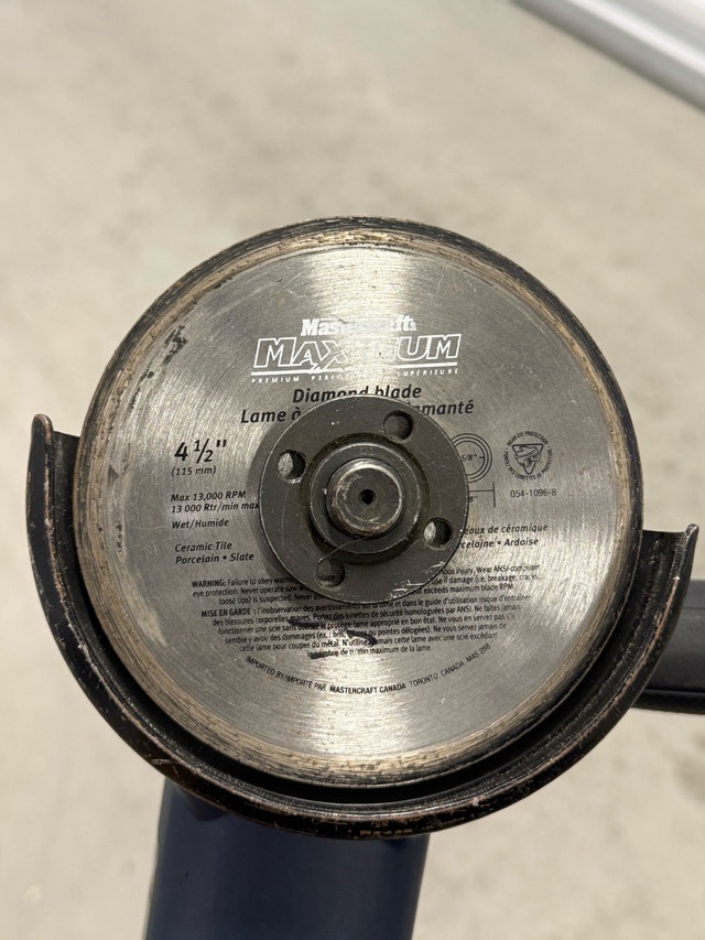 Mastercraft 4.5 inch Angle Grinder + Diamond Blade - photo 3