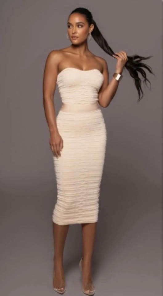 Jluxlabel Cream Skirt Set - Size S - photo 2