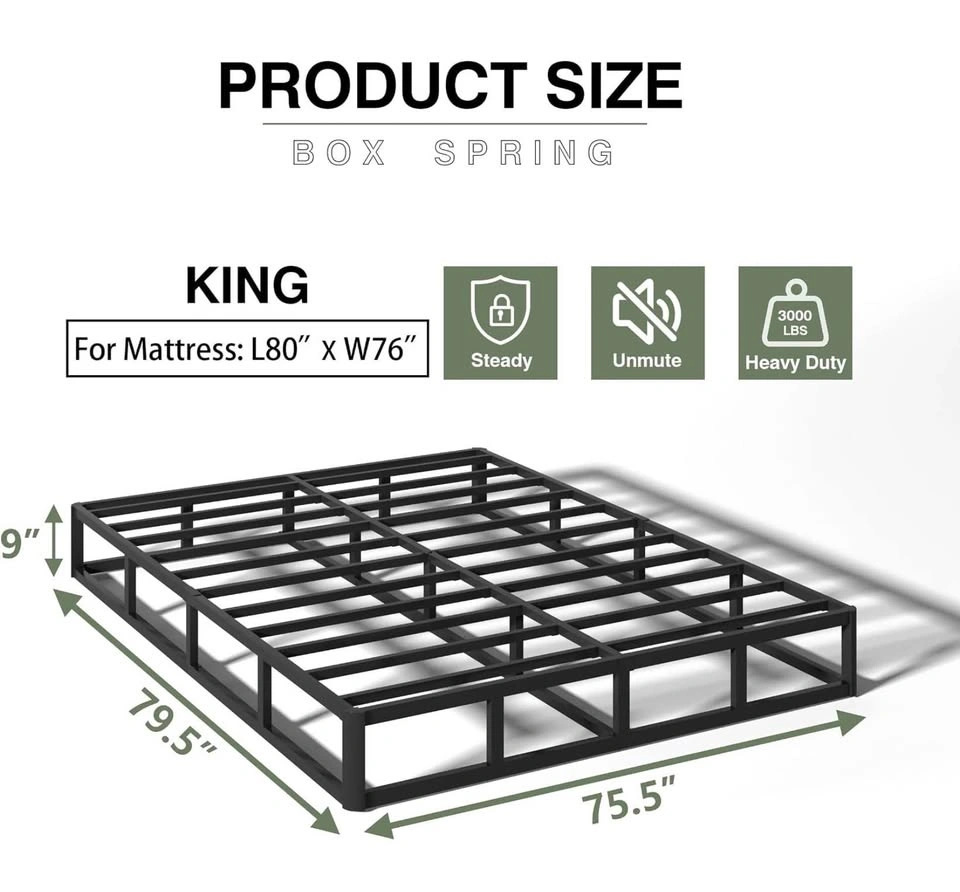 BRAND NEW 9” KING SIZE BOX SPRING BED FRAME - photo 2
