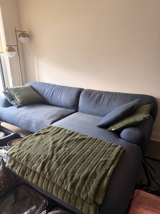 Article brand blue couch