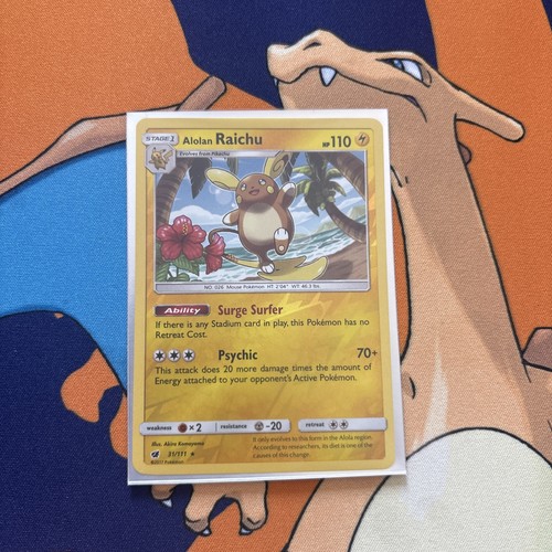 2017 Alolan Raichu Reverse Holofoil - Crimson Invasion 31/111 - photo 3