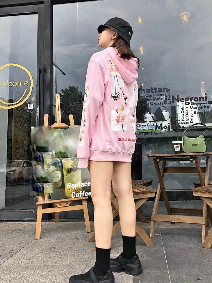 Off-White Global Warming Cherry Blossom Pink Hoodie