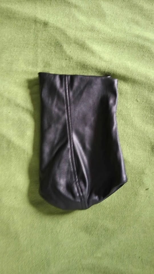 Black Faux Leather Two-Piece Set - Corset Top & Mini Skirt - photo 4
