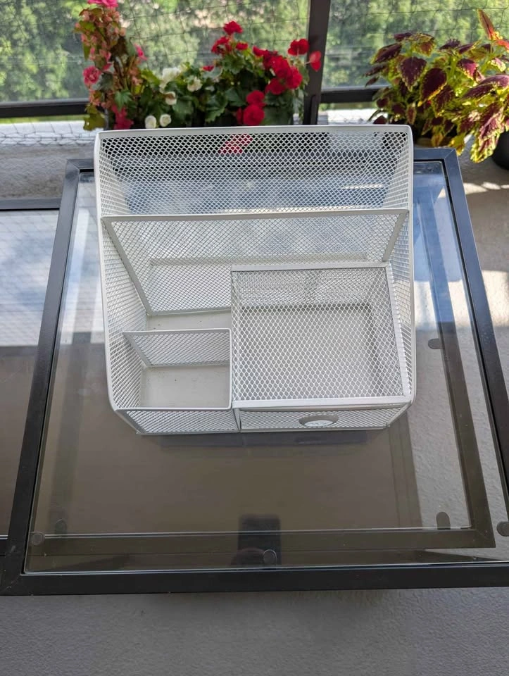 White Mesh Desk Organizer - photo 2