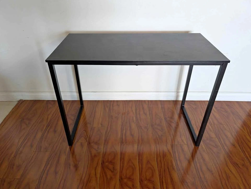 Black Minimalist Metal Frame Desk