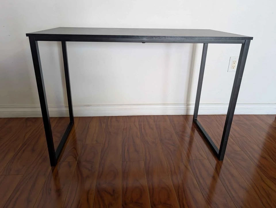 Black Minimalist Metal Frame Desk - photo 3