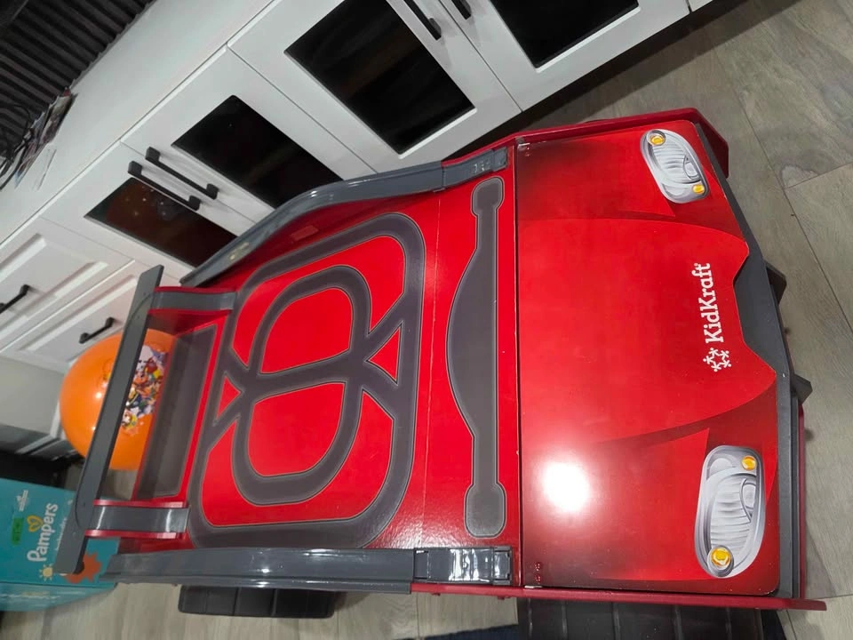 KidKraft Red Race Car Toy Box - photo 2