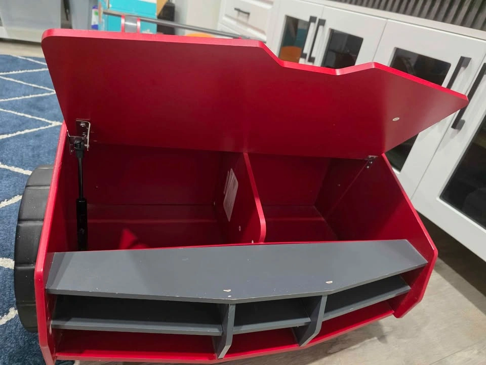 KidKraft Red Race Car Toy Box - photo 3