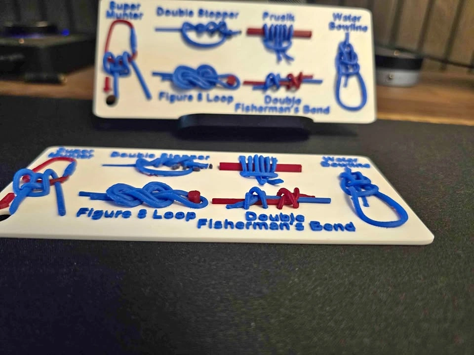 Backpack Rescue knots reference card