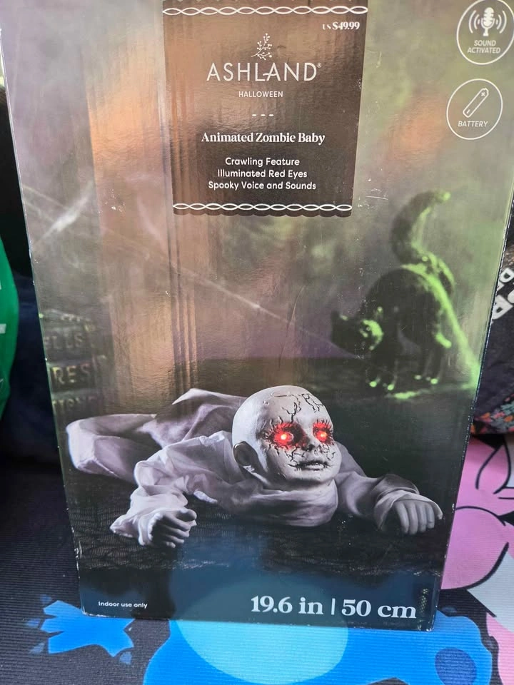 Ashland Animated Zombie Baby and Halloween Decor Bundle - photo 3