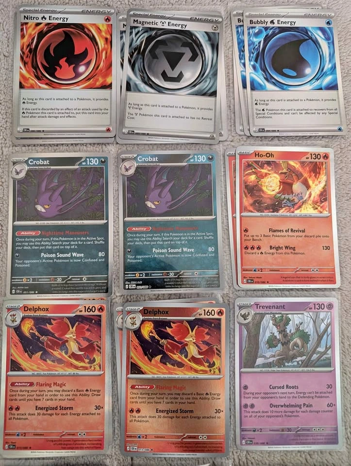 Pokemon TCG Chaos Rising holo and reverse holo rare cards