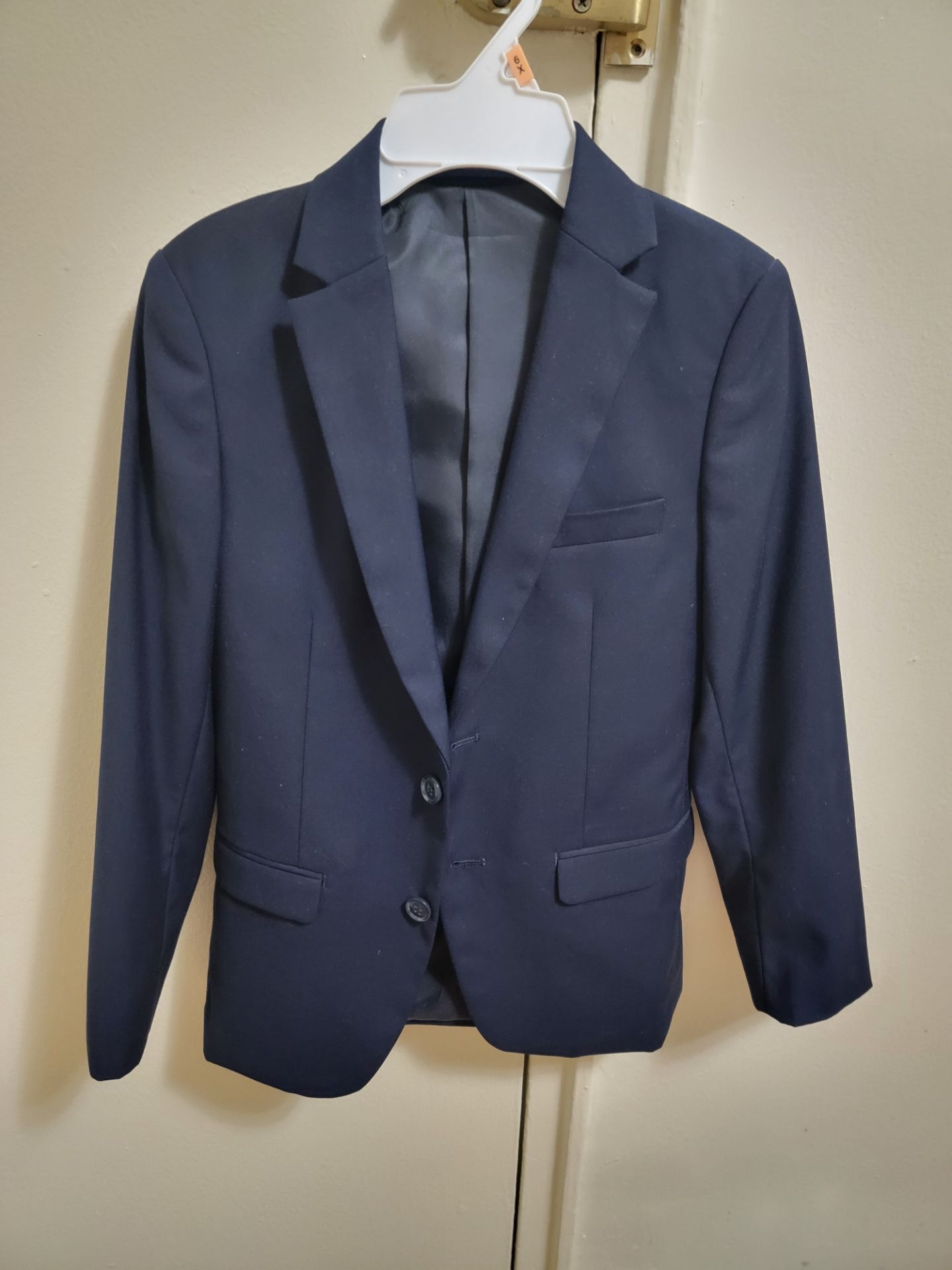Navy Blue Two-Button Suit Jacket Size 12 kids