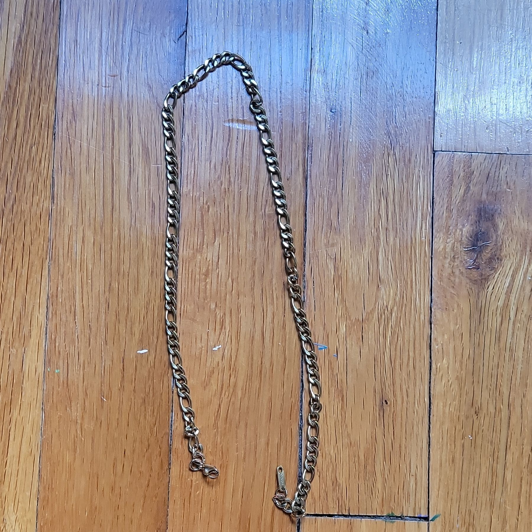 Gold-Tone Figaro Chain Necklace