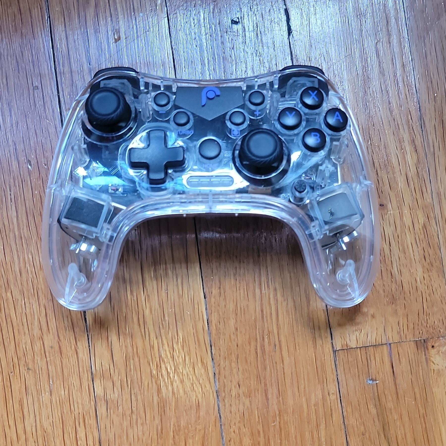 Clear Wireless Gaming Controller with LED
