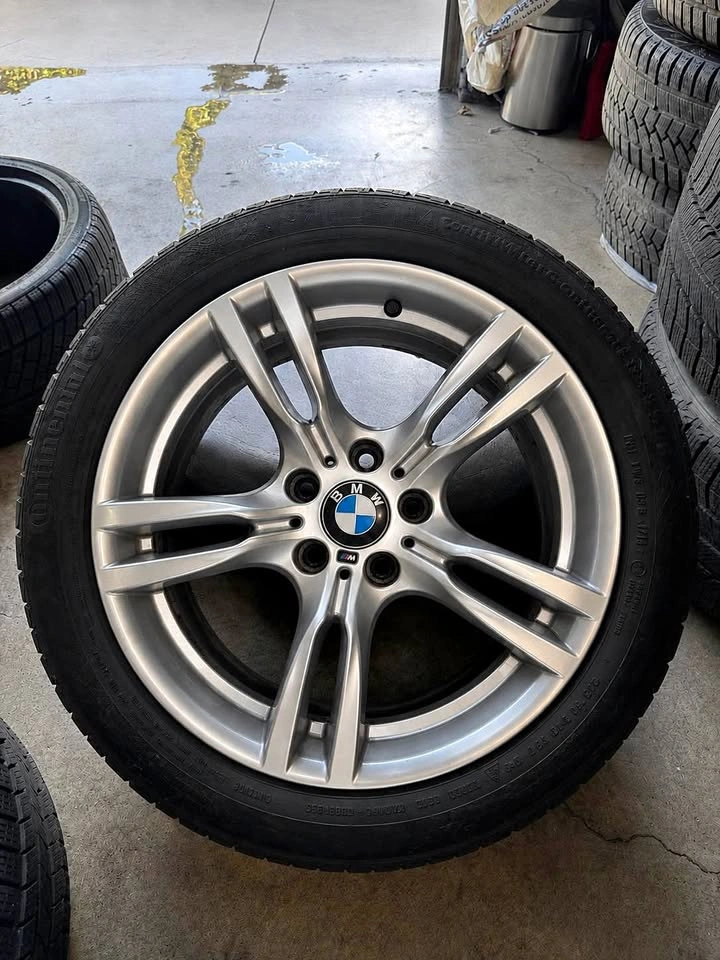 BMW F30 OEM M Sport 18” Rims + Continental Winter Tires