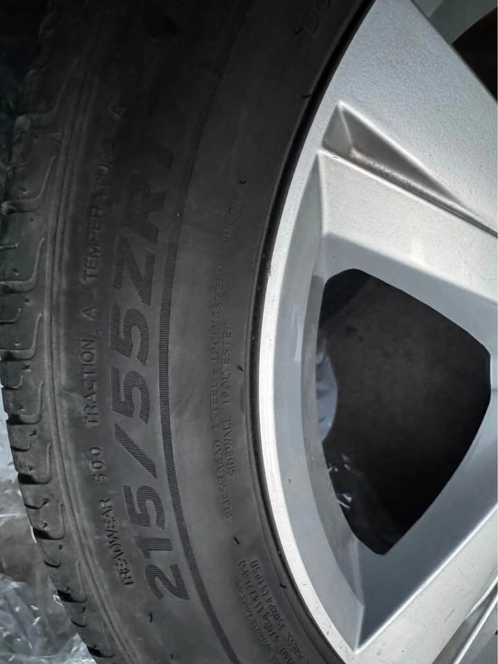 OEM VW Jetta 17” Alloy Wheels + 215/55R17 All-Season Tires - photo 3