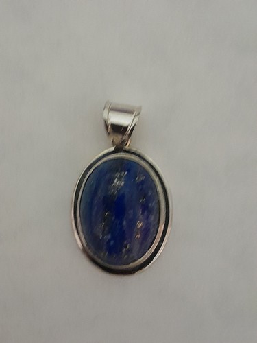 Natural Lapis Lazuli Gemstone Pendant 925 Sterling Silver