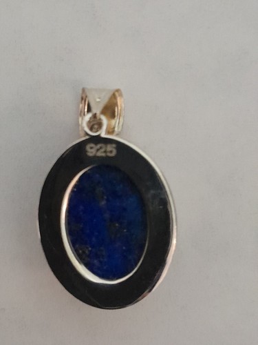Natural Lapis Lazuli Gemstone Pendant 925 Sterling Silver - photo 2