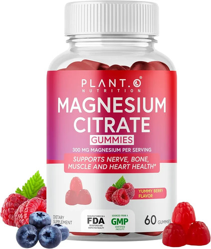 60pcs Magnesium Gummies 600mg Sleep Bone Digestion Support