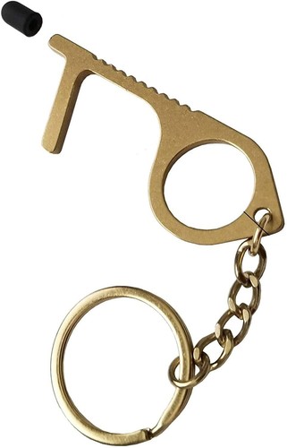 No Contact Hands Clean Hygiene Key Tool Door Opener Brass - photo 3