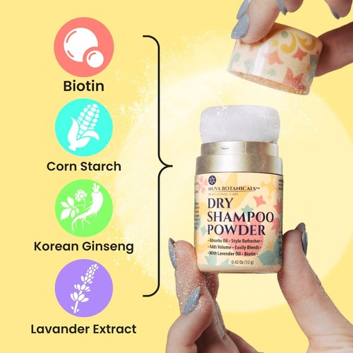 Non Aerosol Dry Shampoo Powder with Biotin