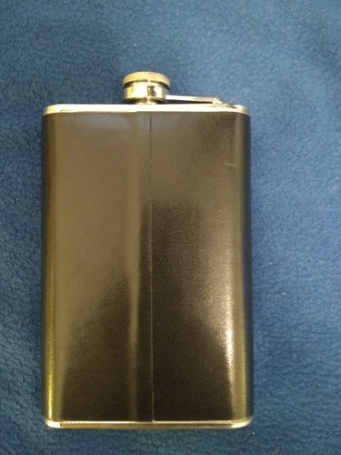 Stainless Steel Leather Portable 8 oz Hip Flask - photo 3