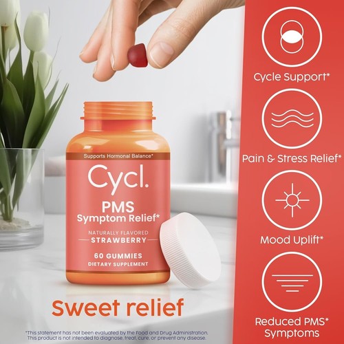 PMS Support Gummies for Women - Chasteberry Supplement - photo 4