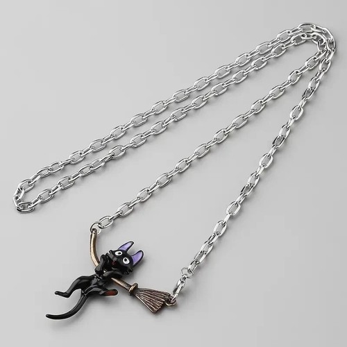 Funky Enamel Black Cat Pendant Necklace Fashion Jewelry Gift - photo 3