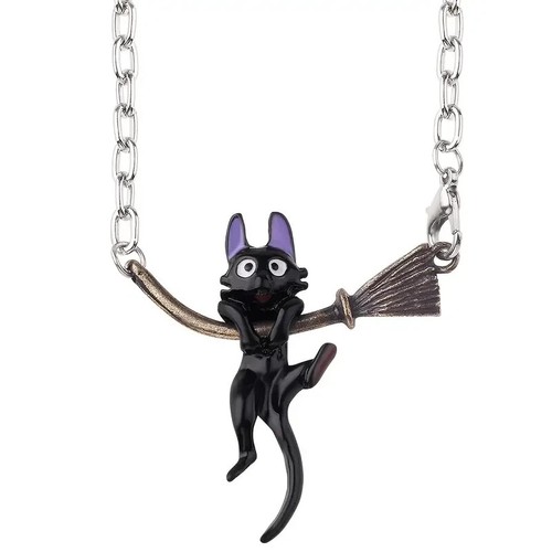 Funky Enamel Black Cat Pendant Necklace Fashion Jewelry Gift - photo 4