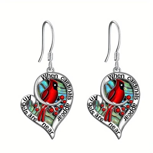 When Cardinals Appear Pendant Earrings, Jewelry, Holiday Birthda