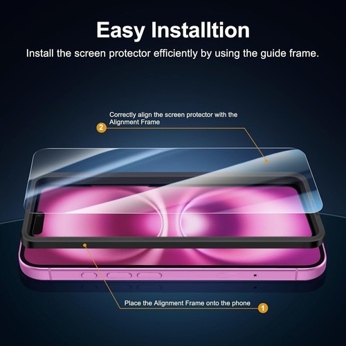 3 Pack Designed for iPhone 16 Plus Screen Protector - photo 2