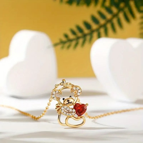 Teddy Bear Necklace Crystal w/ Chain - Gift - photo 5