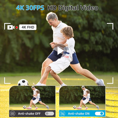 4K Digital Camera 64MP WiFi Vlogging Cam, 18X Zoom, Flip Screen - photo 3