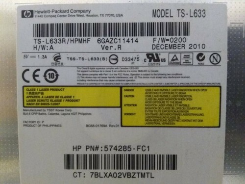 Original Genuine HP dv6-1000 Series Laptop DVD-RW Burner Drive T - photo 2